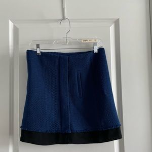 Diane Von Furstenberg Kiki Novelty Boucle Blue Skirt Size 2